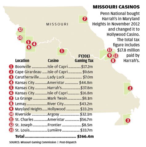 mo casinos map